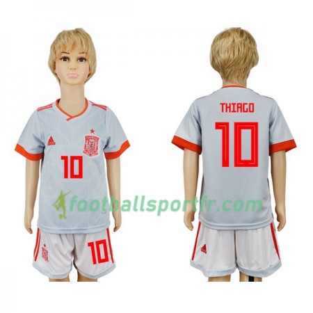 Tenue Espagne Thiago 10 Enfant Exterieur Coupe du monde 2018 Maillot de Foot